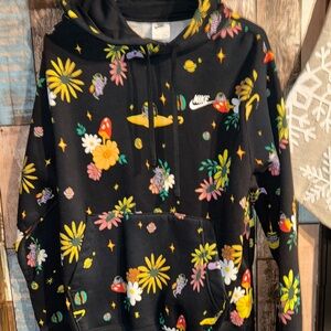 Nike Black Hoodie with Vibrant Accents